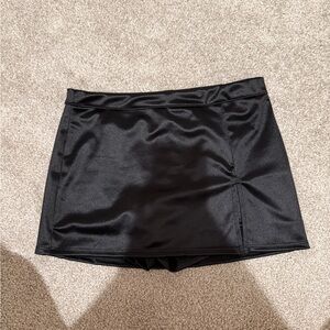 Urban Outfitters Shiny Black Satin Skirt